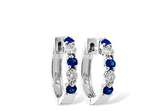 B010-85387: EARRINGS .33 SAPP .52 TGW