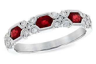 C282-68105: LDS WED RG .74 RUBY 1.00 TGW (4x3MM RUBY)