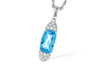 C283-55396: NECK 2.02 BLUE TOPAZ 2.12 TGW