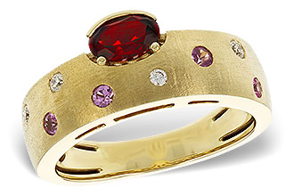 C284-52705: LDS RG .58 MULTI CLR (GAR & PINK SAPP) .66 TGW