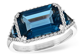 H199-93586: LDS RG 4.60 TW LONDON BLUE TOPAZ 4.82 TGW (12x8MM)