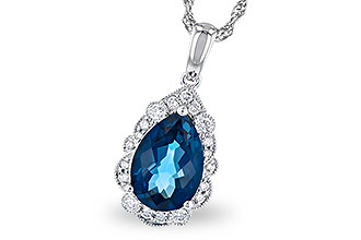 H282-70895: NECK 2.25 LONDON BLUE TOPAZ 2.40 TGW (10x7 PS)