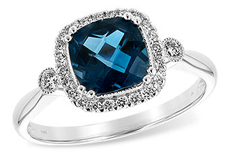 L199-01750: LDS RG 1.62 LONDON BLUE TOPAZ 1.78 TGW (7MM LBT)